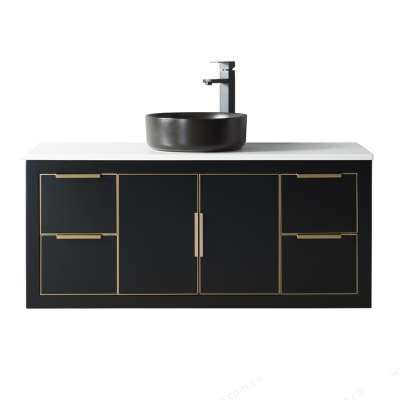 Modern french bathroom wash basin cabinet design wall mount bathroom vanity cabinet